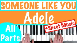 How to play SOMEONE LIKE YOU  Adele Piano Tutorial [upl. by Oilcareh90]