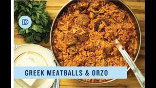 Keftedes Youvetsi One Pan Baked Meatballs amp Orzo Pasta [upl. by Senior]