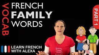 Family Words in French Part 1 basic French vocabulary from Learn French With Alexa [upl. by Takeo]