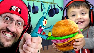 STOP PLANKTON from Stealing KRABBY PATTY Formula FGTeeV Weird Spongebob Dreams 3 [upl. by Meredi225]