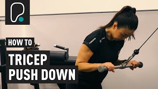 How To Do A Tricep Pushdown [upl. by Akcemat107]