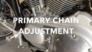 How To Adjust Harley Davidson Sportster Primary Chain [upl. by Eenolem]