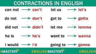 70 Contractions Every English Intermediate Learner MustKnow [upl. by Loralie]