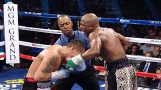 Floyd Mayweather gets bit and screams in pain [upl. by Astra]