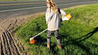 Stihl Battery Weed Whacker Review FSA 90R [upl. by Fritzie308]