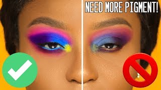 Make eyeshadows POP on ANY skintone  PhD in PIGMENT [upl. by Eilsek]