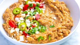 Perfect Homemade Refried Beans Recipe [upl. by Wehttan]