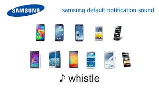 The evolution of SAMSUNG default notification sound whistle skylinepiano skyline spaceline [upl. by Ennad425]