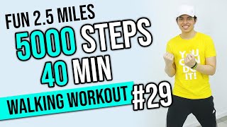 HAPPY and FAST 5000 Steps • Home Workout • Walking Workout 29 • Keoni Tamayo [upl. by Esina]