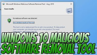 How To Use Windows 10 Malicious Software Removal Tool Tutorial  Scan Your PC For Malware [upl. by Hefter]