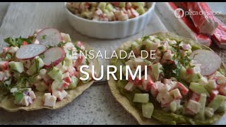 ENSALADA DE SURIMI o PALITOS DE CANGREJO  Recetas fáciles Pizca de Sabor [upl. by Lyndy]