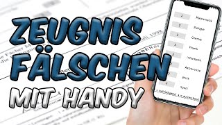 Zeugnis fälschen mit HANDY [upl. by Silden]