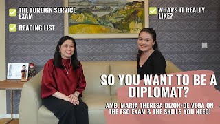 Becoming a Diplomat Amb Tess de Vega talks about the FSO Exam amp more  Almost Diplomatic [upl. by Nevile]