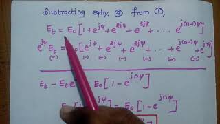 N  Element Uniform Linear Array  Array Factor Derivation [upl. by Thgiwd]