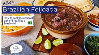 How to Cook Brazilian Feijoada Traditional Black Bean and Pork Stew  Legendas PT [upl. by Tarrsus446]