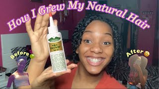 How I Grew My Natural Hair🥳  Wild Growth Oil🤩 [upl. by Milburr538]