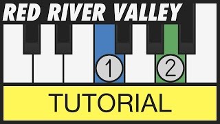 Red River Valley  EASY Piano Tutorial  Slow [upl. by Vidovik]