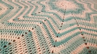 9 Pointed Star Crocheted Blanket Tutorial [upl. by Eednak]