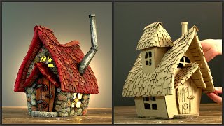 ❣DIY Fairy House Cottage Using Cardboard❣ [upl. by Ardekal397]