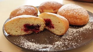 Berliner Krapfen berliner Pfannkuchen  Rezept  Sallys Welt [upl. by Adnamor]