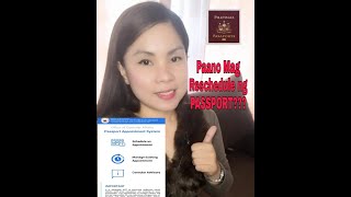 Paano mag reschedule ng Passport Appointment How to reschedule passport Appointment [upl. by Nosimaj]