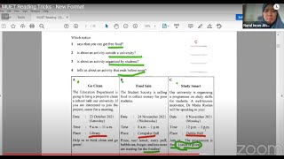 MUET Reading Tricks from the past paper Session 1 2021 [upl. by Cedell]