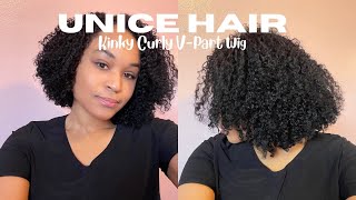 UNice Kinky Curly VPart Wig Review [upl. by Laks]