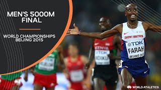 Mens 5000m Final  World Athletics Championships Beijing 2015 [upl. by Maurits852]