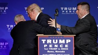 Donald Trump rushed off stage during rally in Nevada [upl. by Alburg]