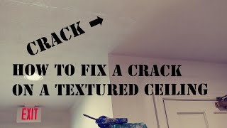 HOW TO FIX A CRACK ON A TEXTURED CEILING [upl. by Yelkreb]