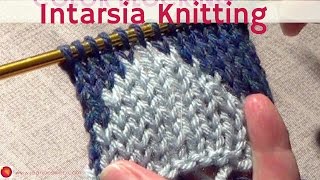 Knitting Color Blocking  Two Color Knitting  Intarsia [upl. by Hayes]