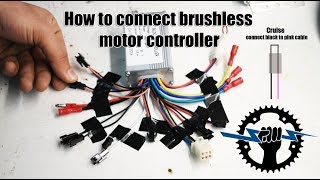 How to connect brushless motor controller wires 250W 36V Wire assemblies [upl. by Dwan]