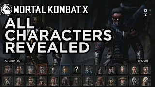 All Characters Revealed  Mortal Kombat X Official Roster [upl. by Aicekan612]