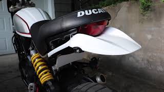 Denali Electronics Flush Mount Micro Turn Signals  Brightness Test on Ducati Scrambler Desert Sled [upl. by Hayyim837]