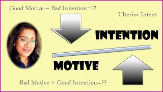 DIFFERENCE BETWEEN INTENTION AND MOTIVE WITH EXAMPLES [upl. by Lan238]