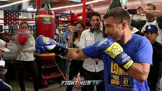 Vasyl Lomachenkos full media workout for Guillermo Rigondeaux  Lomachenko vs Rigondeaux [upl. by Atenek534]