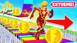 50 LEVEL FLASH DEATH RUN for VBUCKS Fortnite [upl. by Suoivatra]