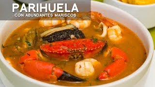 PARIHUELA DE MARISCOS  COMIDA PERUANA  RECETA DE ACOMERPE [upl. by Zampardi]