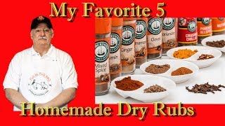 My Favorite 5 Homemade Dry Rubs [upl. by Aihsatan]