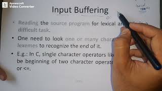 Lec7 Input Buffer in Lexical Analyzer [upl. by Meurer533]