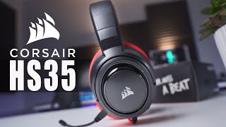 Corsair HS35 Gaming Headset Review and Mic Test [upl. by Eerbua444]