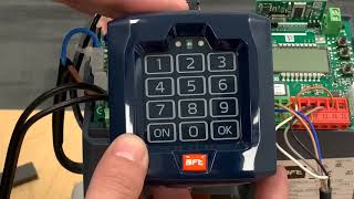 BFT QBO Touch amp TBox Wireless Keypad setup [upl. by Osanna]