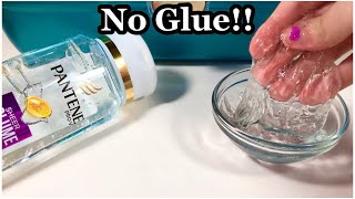 No Glue Shampoo Slime Recipe 💧 How To Make Super Clear No Glue Shampoo Slime [upl. by Maurey]