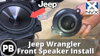 2007  2018 Jeep Wrangler JKU Front Speaker Install [upl. by Gerdy]