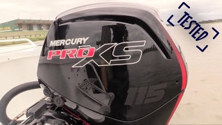 Tested  Mercury ProXS 115HP 4 stroke 21L [upl. by Ahsinirt]