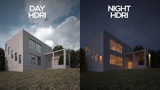 Vray Exterior HDRI tutorial in 3ds Max  DAY amp NIGHT [upl. by Maurer961]