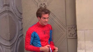 Andrew Garfield dresses up as SpiderMan for a while [upl. by Blaise]