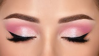 QUICK amp EASY Pink Smokey Eye Makeup Tutorial [upl. by Inilam426]