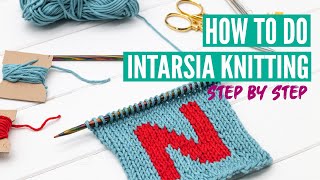 Intarsia Knitting Tutorial  Step by Step [upl. by Idonna]