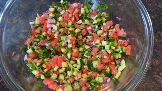 Persian Cucumber Salad  Shirazi Salad Recipe [upl. by Compte454]